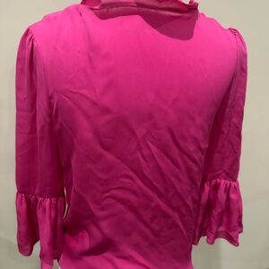 Alice + Olivia Fuchsia Zip-Up Blouse